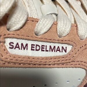 Sam Edelman Tan and White Sneakers